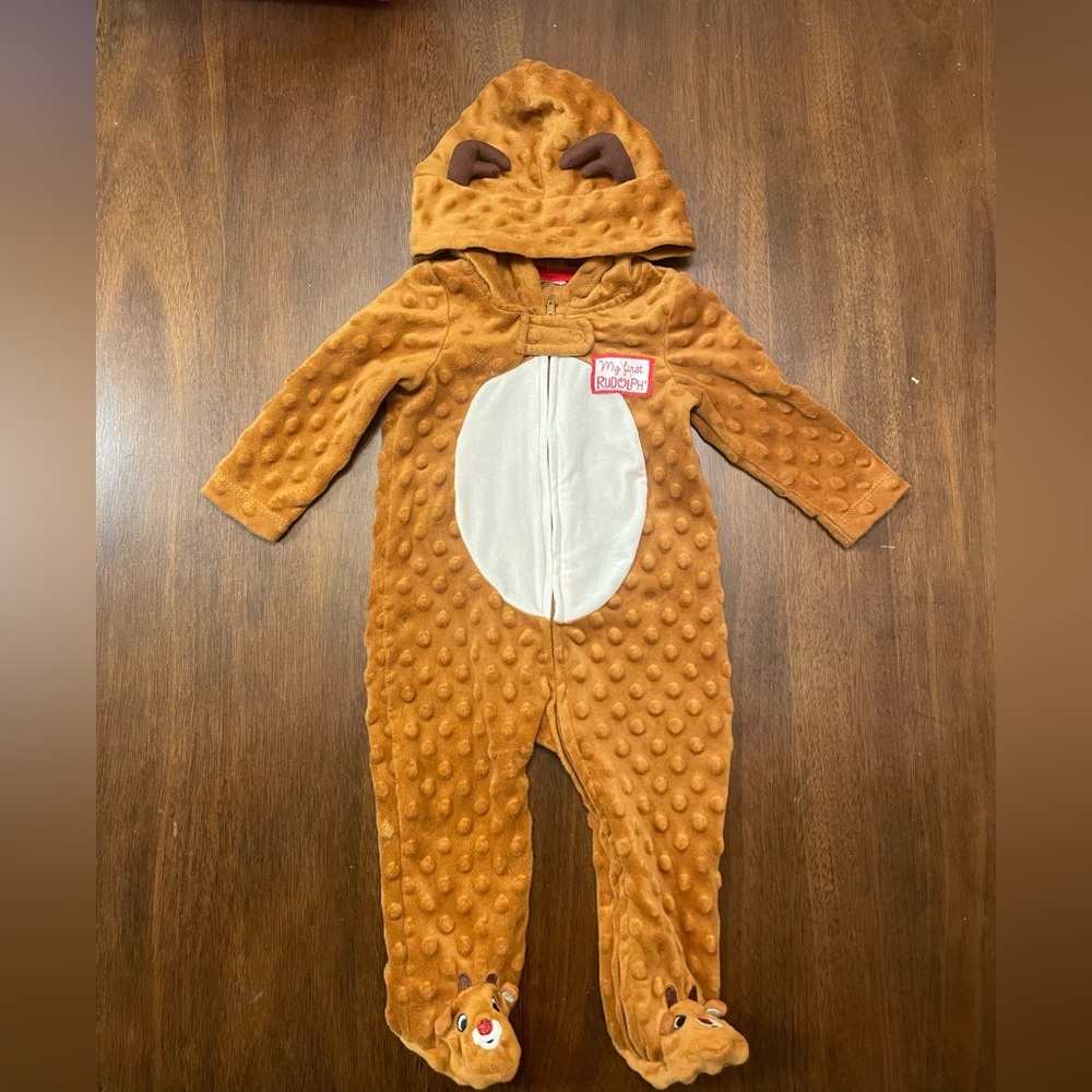 Cozy Brown and Cream Kids Footie by My 1st Rudolph.